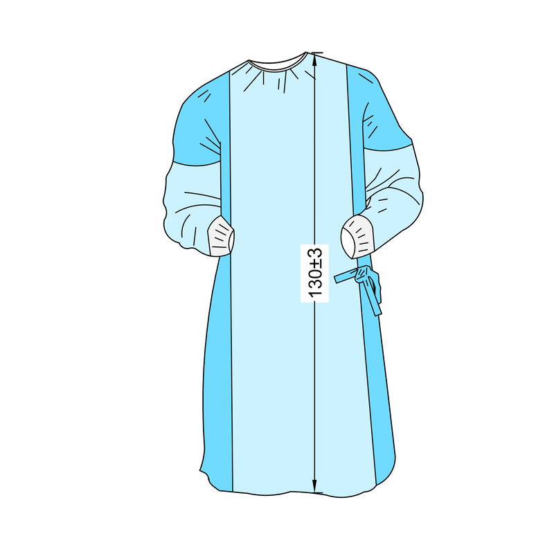 Халат хірургічний (операційний) з непромокальною робочою поверхнею, стерильний